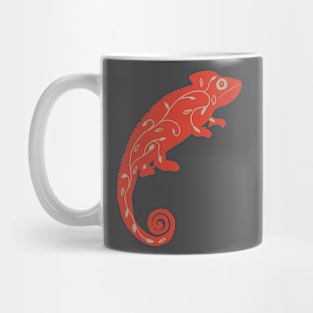 Orange gecko with pattern Mug